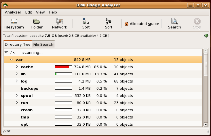 Disk Usage Analyzer GUI