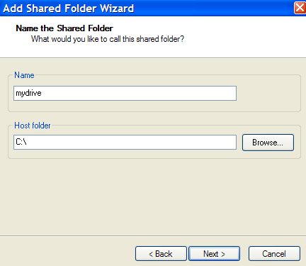 Shared Folders Add