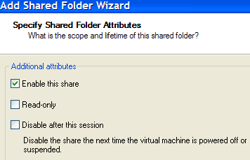 Shared Folders Add Second