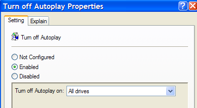 Disable Autoplay of Audio CDs and USB Drives