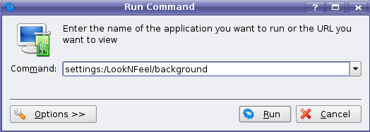 KDE Background Settings