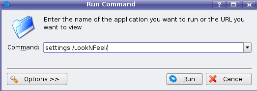 KDE Look and Feel Settings