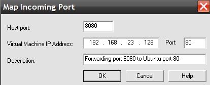 VMware Port Forwarding Details