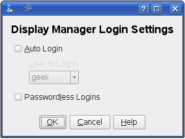 Auto Login Selection