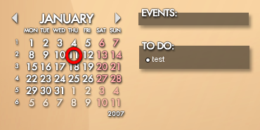 Rainlendar Interface