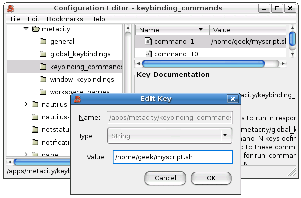 gconf-editor command definition