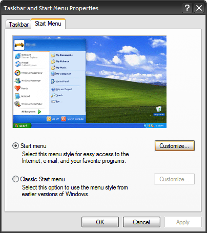 Clear Recent Documents in the XP Start Menu
