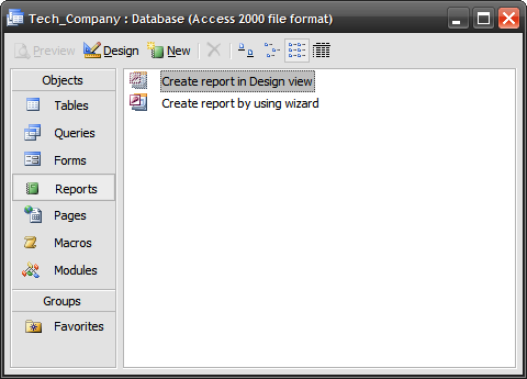 Create A Report in MS Access 2003 Using Report Wizard