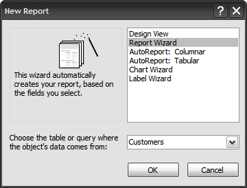 Create A Report in MS Access 2003 Using Report Wizard