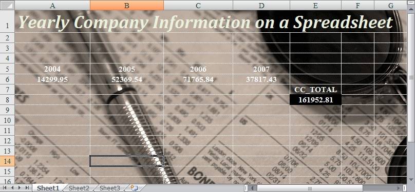 Add Background Pictures To Excel 2007 Worksheets