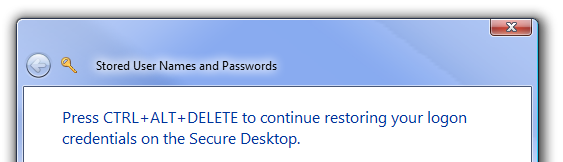 Backup or Restore Saved Network User Credentials in Windows Vista