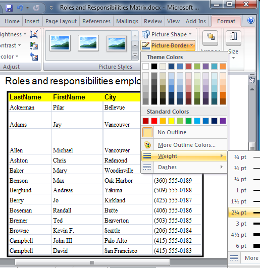 Add Effects To Your Pictures in Word 2007