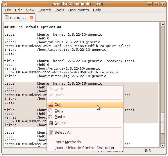 Clean Up Ubuntu Grub Boot Menu After Upgrades