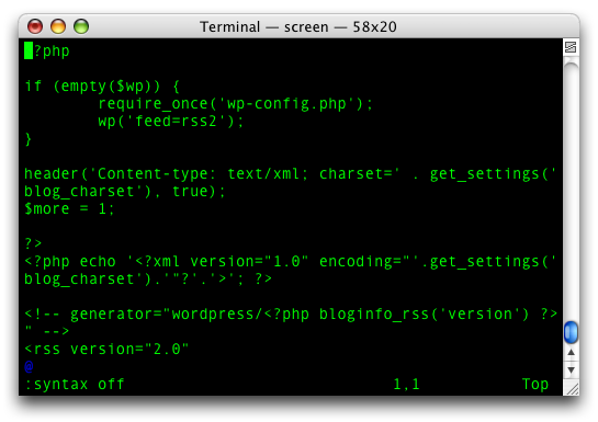 Disable Syntax Highlighting in Vim