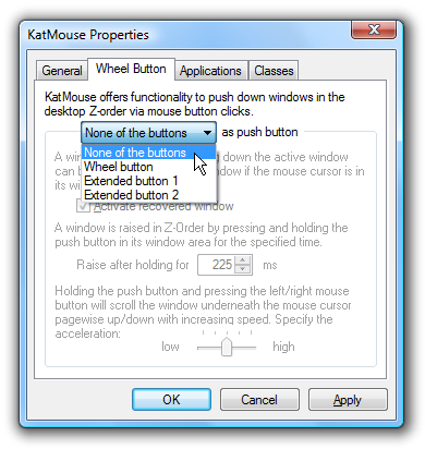 Scroll the Window Under the Mouse in Windows 7 / XP / Vista