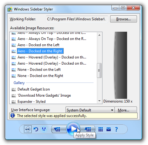 Applying Themes To Your Windows Vista Sidebar