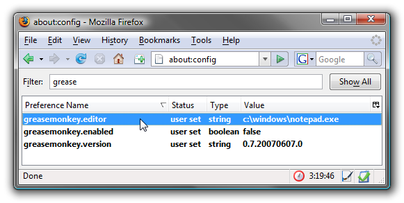 Change or Set the Greasemonkey Script Editor in Firefox