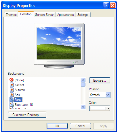 Change Default Wallpaper Folder to My Pictures on Windows XP