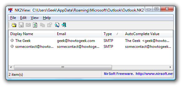 Manage Your Outlook Email Address Auto-Complete List