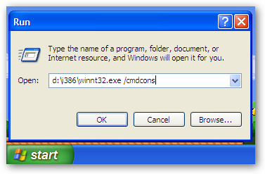 Install Recovery Console as a Boot Menu Option on Windows XP