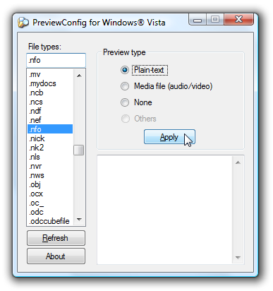 Make Windows Vista Explorer Preview Pane Work for More File Types
