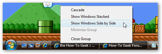 How to Select Multiple Windows on the Taskbar
