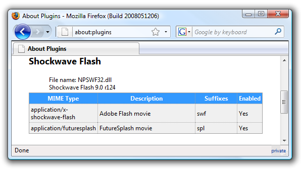 Install Flash Plugin Manually in Firefox on Vista
