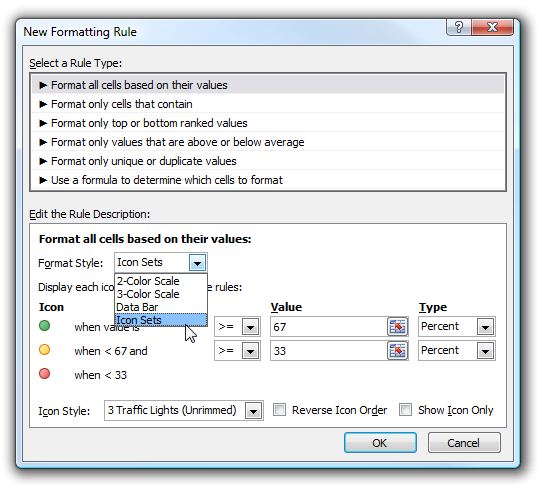 Using Conditional Cell Formatting in Excel 2007