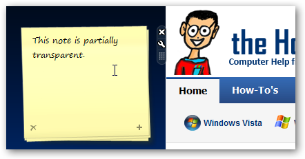 Using Sticky Notes in Windows Vista or XP