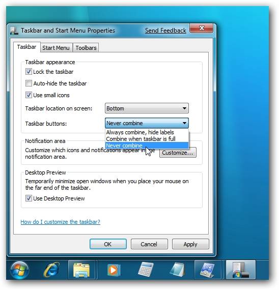 Make the Windows 7 Taskbar Work More Like Windows XP or Vista