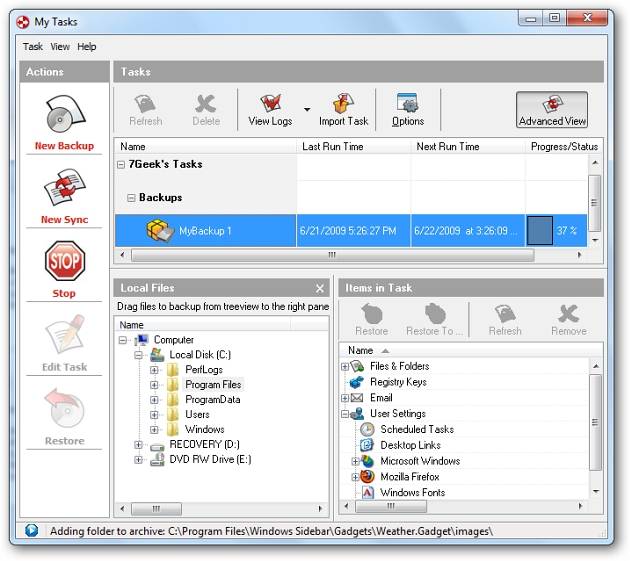 GFI Backup Home Edition is a Free Data Backup Utility for Windows