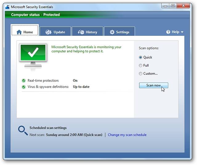 Our Look at Microsoft Security Essentials Beta