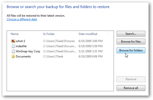 How To Use Backup and Restore in Windows 7