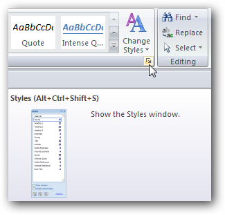 Change Default Formatting in Word 2007