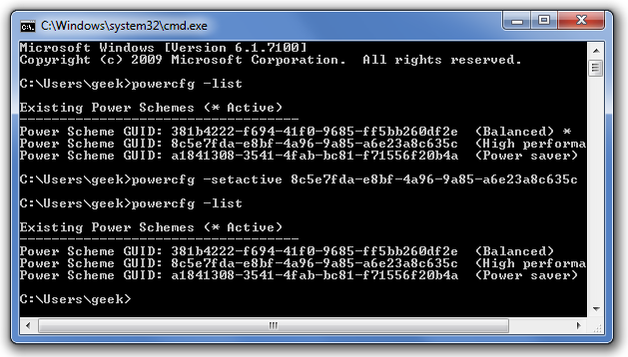 Windows Power Command Create a Shortcut or Hotkey to Switch Power Plans