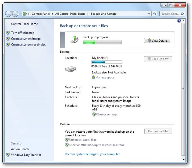 How To Use Backup and Restore in Windows 7