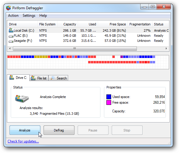 Defraggler is a Free Utility to Defragment Your Hard Drive