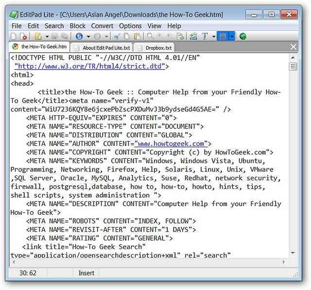 EditPad Lite – All Purpose Tabbed Text Editor