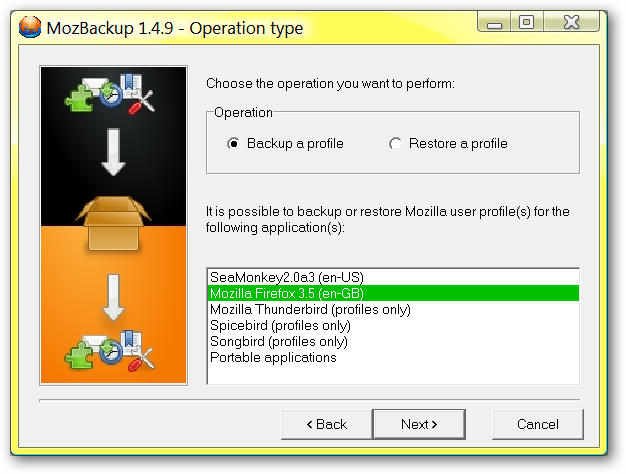 Backup Your Mozilla-Based Software with MozBackup