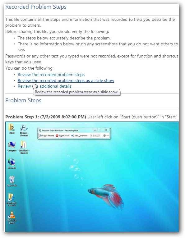 Use Problem Steps Recorder to Help Troubleshoot Windows 7