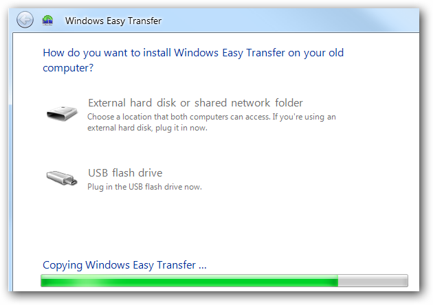 Migrate XP to Windows 7 with Easy Transfer and a USB Drive