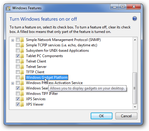 Disable Sidebar / Desktop Gadgets on Windows 7