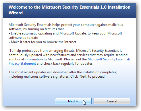 Microsoft Security Essentials is a Free Antivirus Utility