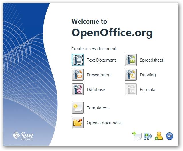 Скриншот OpenOffice — бесплатной альтернативы Microsoft Office.