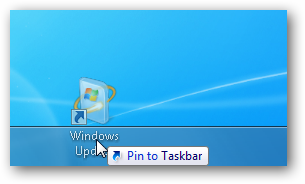 How To Pin Windows Update to the Taskbar in Windows 7