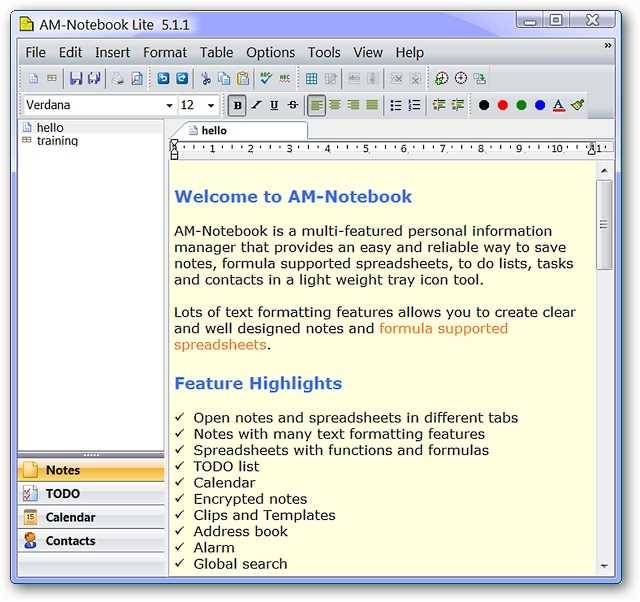 Get Organized with AM-Notebook Lite