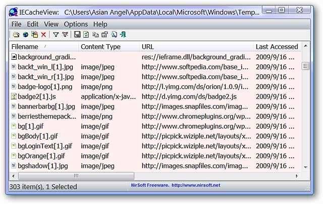 View Internet Explorer Cache Files the Easy Way