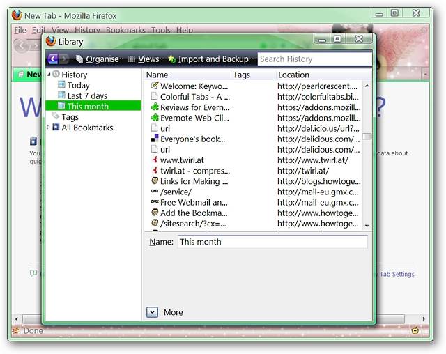 Access Your Browsing History Easier in Firefox