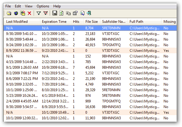 View Internet Explorer Cache Files the Easy Way