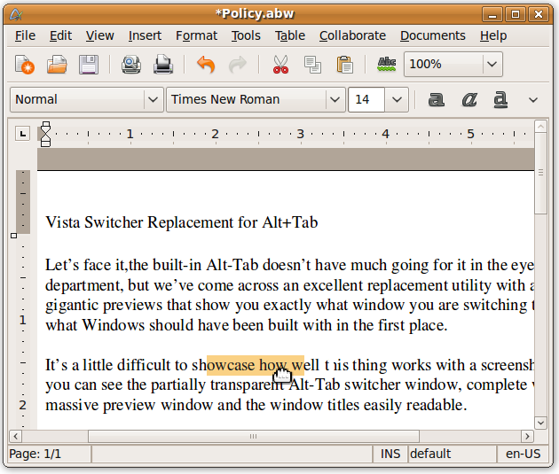 AbiWord is a Free Word Processor for Windows, Linux, and Mac